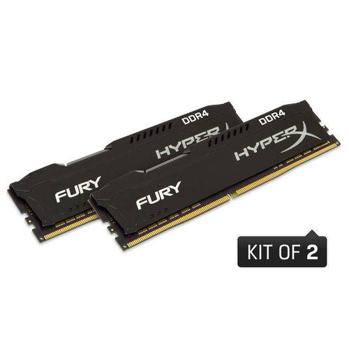 Memoria Desktop Gamer DDR4 Hyperx HX424C15FBK2/8 Fury 8GB Kit(2X4GB) 2400MHZ CL15 Dimm Black