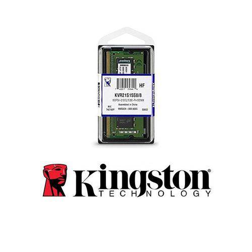 Memória Kingston 8GB 2133Mhz DDR4 P/ Notebook CL15 - KVR21S15S8/8