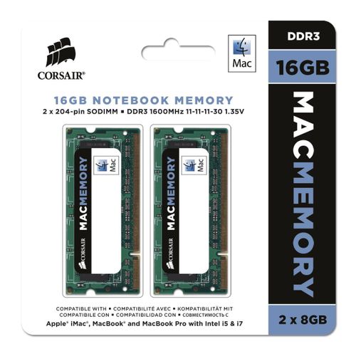 Memória Mac 16GB Corsair 1600mhz (2x8) / CMSA16GX3M2A1600C11 -1378 1378