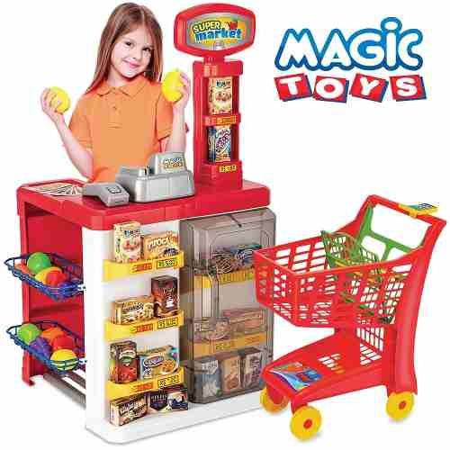 Mercadinho Infantil com Carrinho Compra Magic Toys