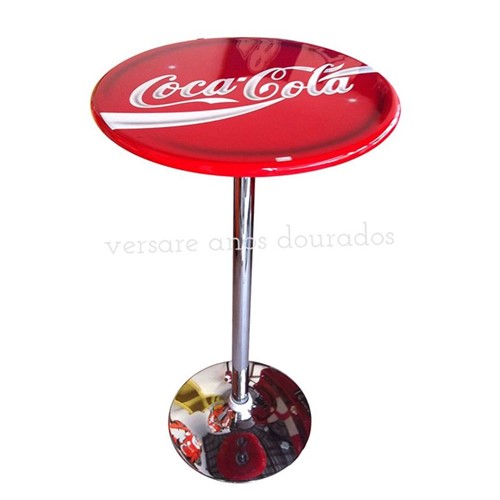 Mesa Bistrô Redonda Coca Cola Alta