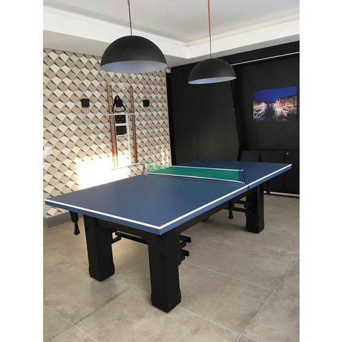Mesa de Bilhar Hobby N°4 - 2,20x1,18 - com Tampo de Ping Pong