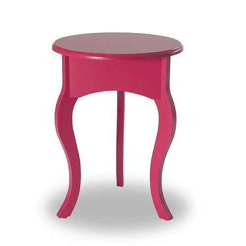 Mesa de Canto Tripé Baixa - Rosa Pink - Tommy Design