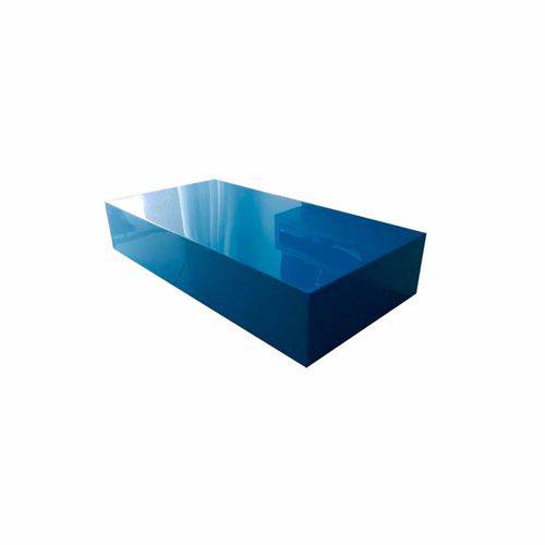 Mesa de Centro Resina Cor Azul 0.27 Cm de Alt Modelo Cubo