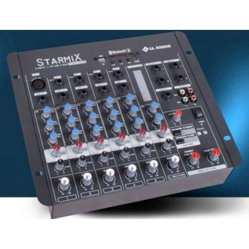 MESA DE SOM STARMIX S602R BT com BLUETOOH e USB LL AUDIO