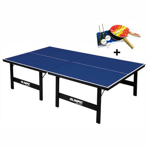 Mesa de Tênis de Mesa / Ping Pong Olimpic 1005 MDP 15mm com Kit Completo