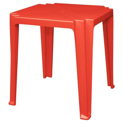 Mesa Decorada Infantil 45x45cm Vermelha Antares