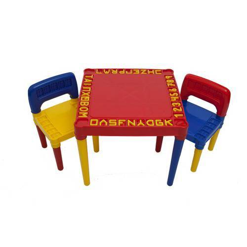 Mesa Infantil Educativa Desmontável com 2 Cadeiras
