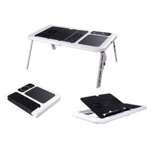 Mesa Notebook com Cooler Dobrável e Ajustável com Formato Ergonômico Suporte para Copo Ld-09