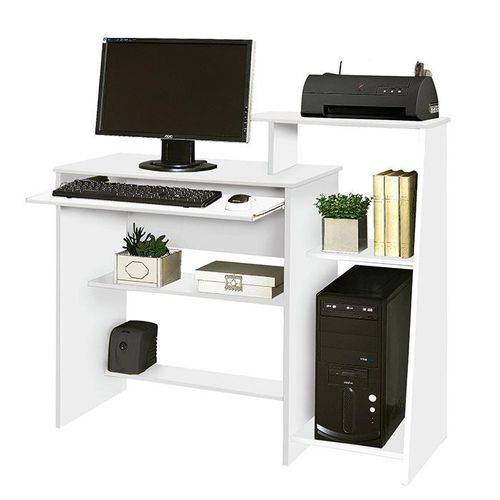 Mesa para Computador Austrália Branca Móveis Primus