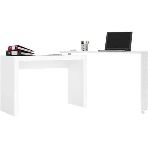 Mesa para Computador com Tampo Giratório BC 31 - BRV Móveis - Branco