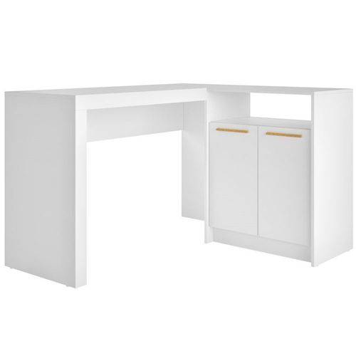 Mesa para Computador Escrivaninha Frame Bc65 2 Portas Branco - Brv