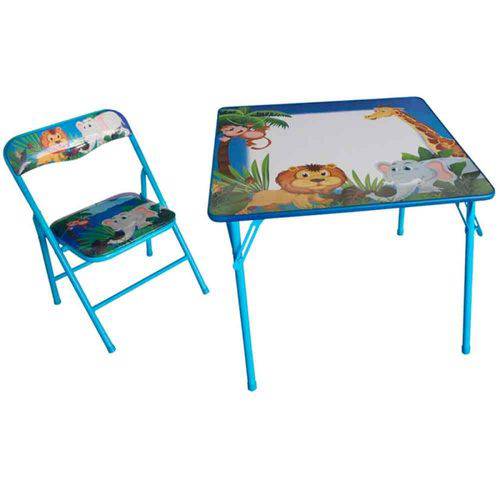 Mesa Pedagógica Infantil com 1 Cadeiras Bichinhos - Antares