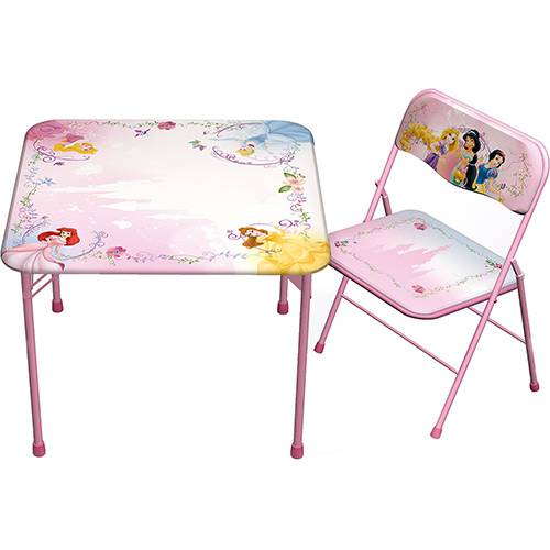 Mesa Recreativa com Cadeira Princesas Disney - Fun