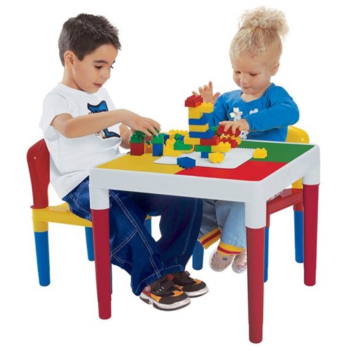 Mesinha Infantil com Cadeiras e Blocos de Montar Bell Toy