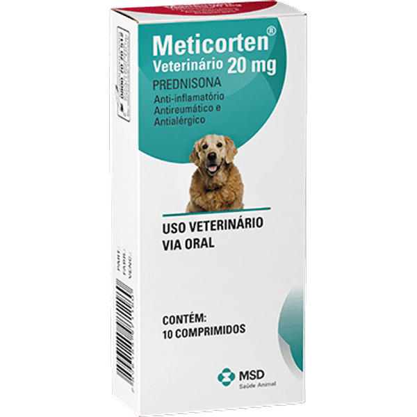 Meticorten Veterinário 20 Mg - 10 Comprimidos Meticorten Veterinário - 10 Comprimidos
