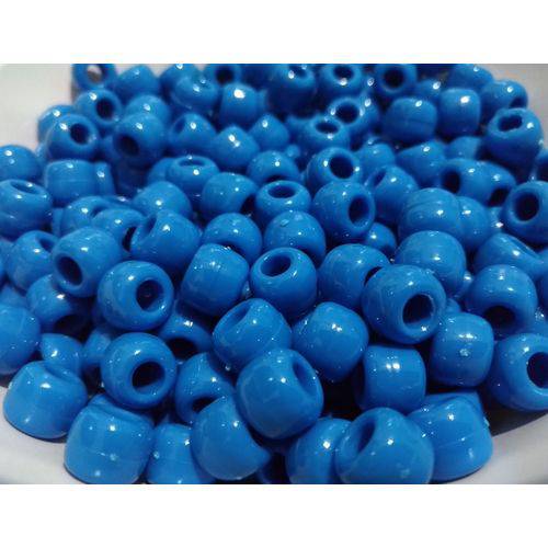 Miçangão Tererê Opaco Plastico- Cor Azul Turquesa (cor 17) - Pct 500g