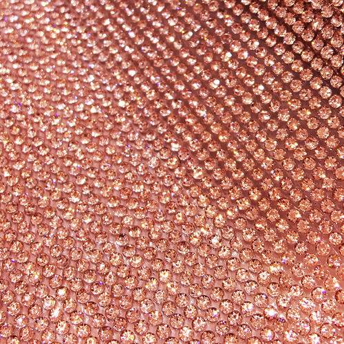 Micro Manta de Strass Rosê 12cm X 40cm