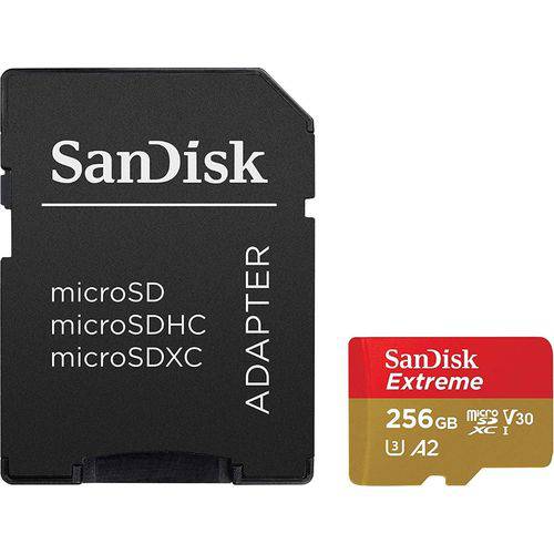 Micro Sd Sandisk Sdxc Extreme A2 U3 160mb/s 256gb Lacrado