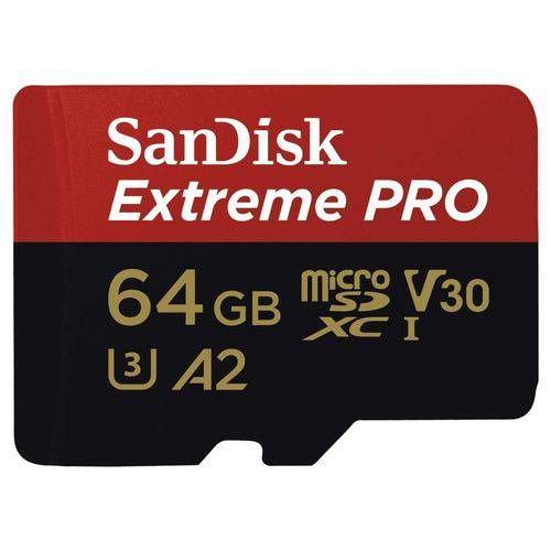 Micro Sdxc Sandisk Extreme Pro 64gb C10 U3 A2 170mbs Lacrado