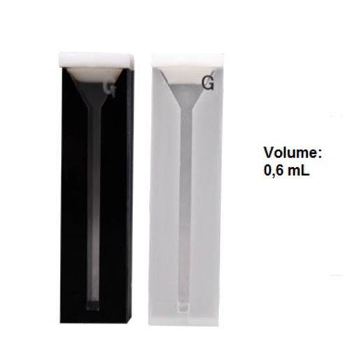 Microcubeta Vidro Óptico, Volume 0,6ml(600ul) - Biocell - Cód: Bio-g-494