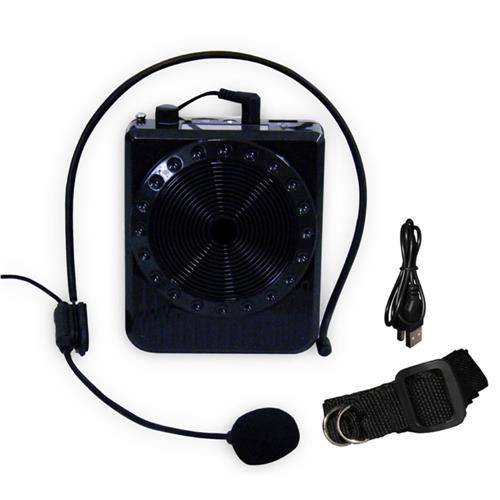 Microfone Amplificador de Voz e Caixa de Som com Usb e Bateria Recarregável para Aulas Professor