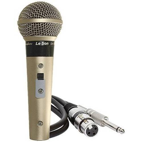 Microfone C/ Fio Leson Cardióide Sm58 P4 Champanhe