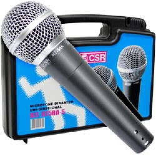 Microfone Csr Ht48a com Cabo Case