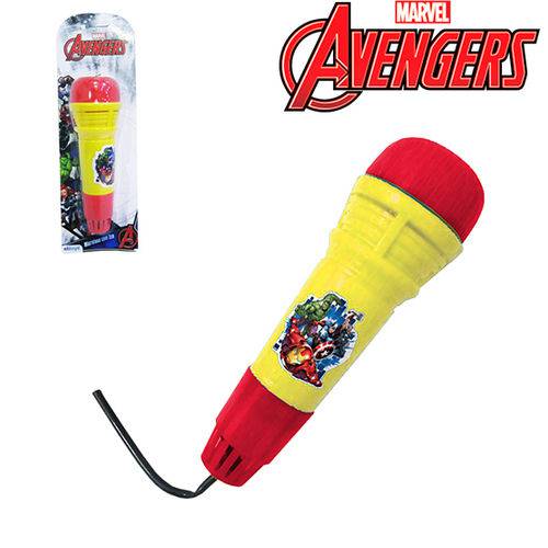 Microfone Infantil com Eco Divertido Vingadores Avengers na Cartela