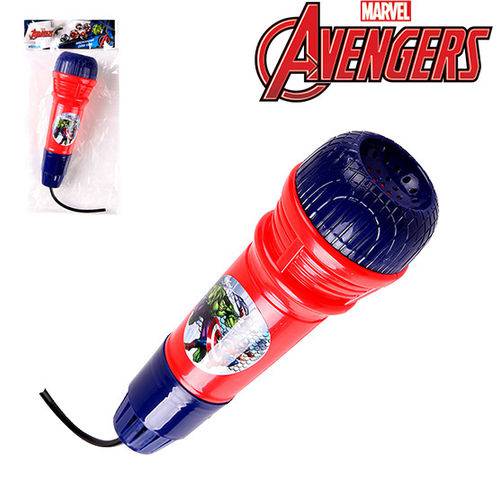 Microfone Infantil com Eco Divertido Vingadores Avengers na Solapa