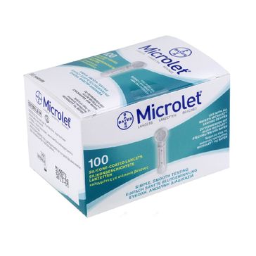 Lanceta para Controle de Glicemia Microlet Bayer 100 Unidades