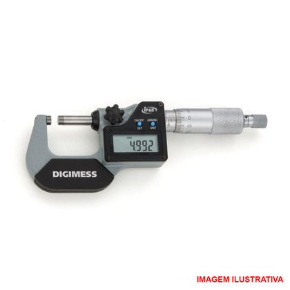 Micrômetro Externo Digital - Nível de Proteção Ip65 - 25-50mm/1-2" - Digimess Produto Sem Certificado