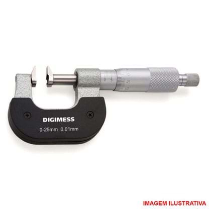 Micrômetro Externo - Medir Espessura / Resaltos / Dentes 25-50mm-digimess - 112.181 Produto Calibrado