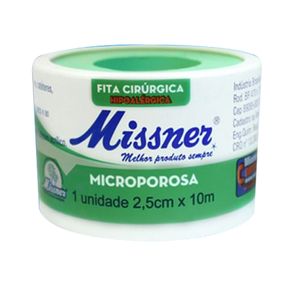 Micropore 2,5cmx10m Branco com Capa Missner (Cód. 12241)