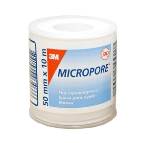 Micropore 3M 50mm X 10mt Branco com Capa (Cód. 6467)