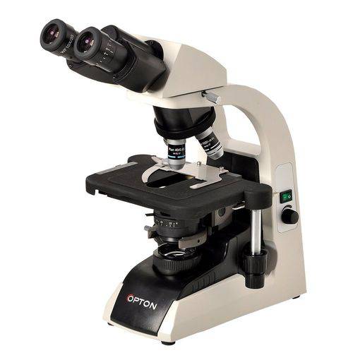 Microscópio Biológico Binocular com Aumento de 40x Até 1.000x ou 40 Até 1.500x (opcional), Objetiva Planacromática Infinita.