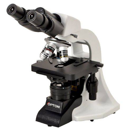 Microscópio Biológico Binocular Óptica Infinita, Aumento 40x Até 1000x, Objetiva Planacromática e Iluminação Led 3w