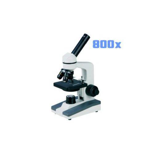 Microscópio Biológico Monocular LED Aumento Até 800x