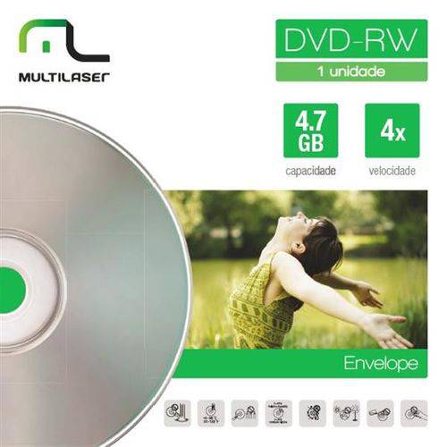 Midia DVD-Rw Vel. 04x - Envelope Impresso