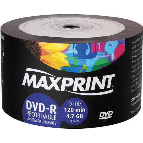 Mídia Gravável Max Dvd 4.7Gb Bulk50/16X