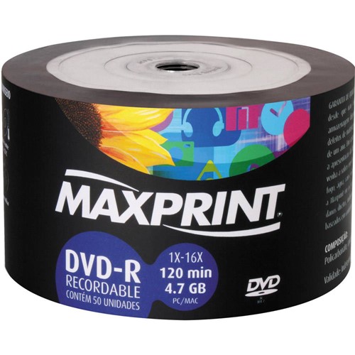 Mídia Gravável Max Dvd 4.7Gb Bulk50/16X