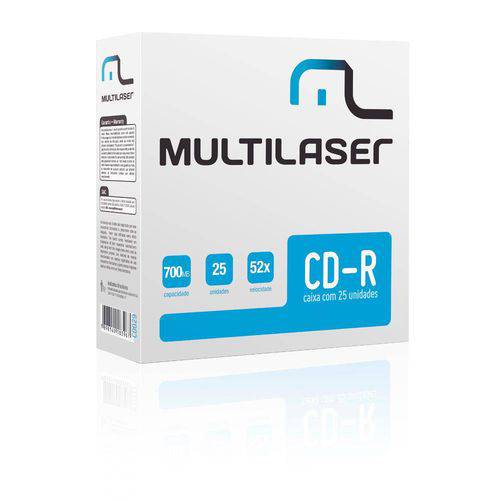 Midia Multilaser Cd-R 25 Un. Envelope Impresso em Caixa Cd029