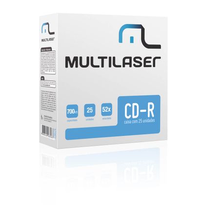 Midia Multilaser CD-R Vel. 52X - 25 Un. Envelope Impresso em Caixa - CD029 CD029