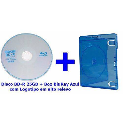 Mídia Virgem Bd-r 25gb Blu Ray Maxell Box Bluray Azul