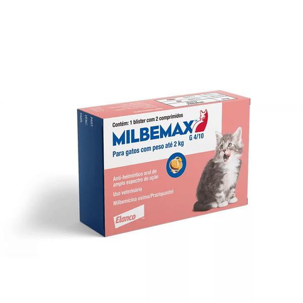 Milbemax Gatos Até 2kg - 2 Comprimidos