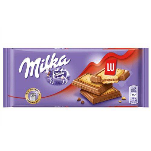 Milka Chocolate ao Leite Coberto com Biscoito Lu 87g