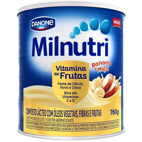 Milnutri Vitamina de Frutas Composto Lácteo Infantil Lt 760g