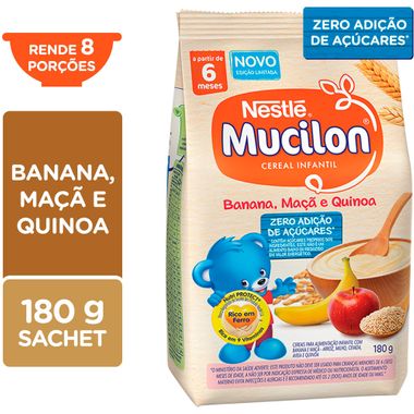 Mingau Infantil Banana Maça e Quinoa Mucilon 180g