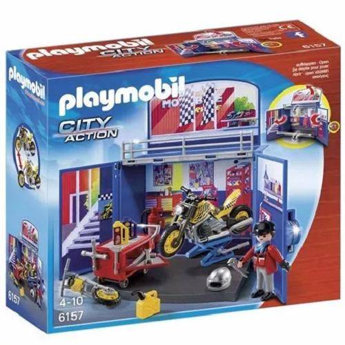 Minha Oficina de Motocicletas Secreta Playbox Playmobil 6157