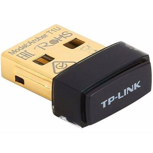 Mini Adaptador USB AC450 Wireless Nano Archer T1U - TP-Link